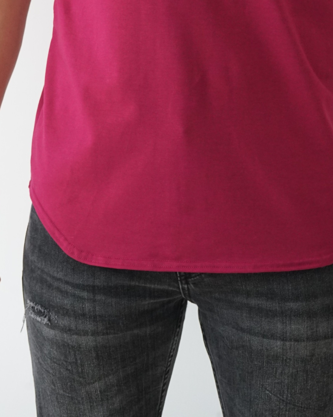 Cherry Wine T-shirt - Short Sleeve Crew Neck Original Bottom