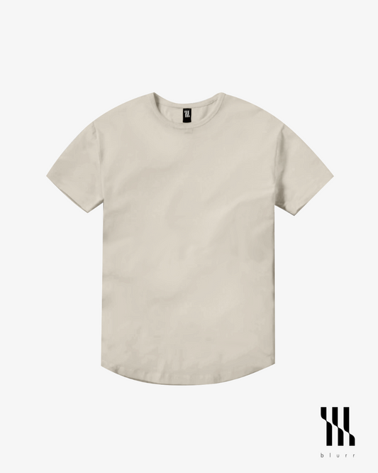 Sand T-shirt - Short Sleeve Crew Neck Curved Bottom