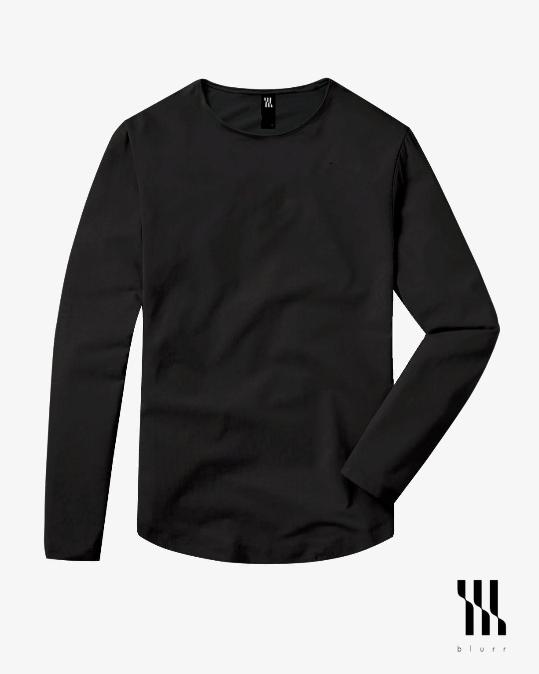 New Text All Black T-shirt - Long Sleeve