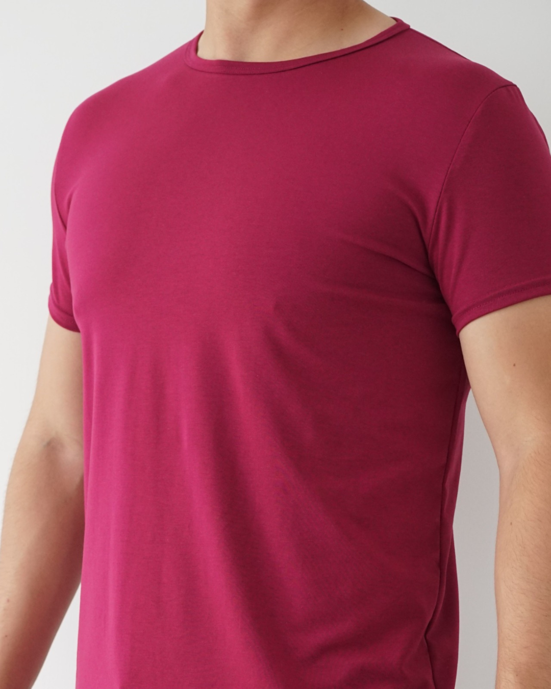Cherry Wine T-shirt - Short Sleeve Crew Neck Straight Bottom