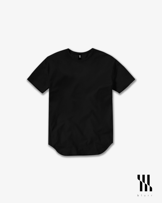 Black T-shirt - Short Sleeve Crew Neck Original Bottom