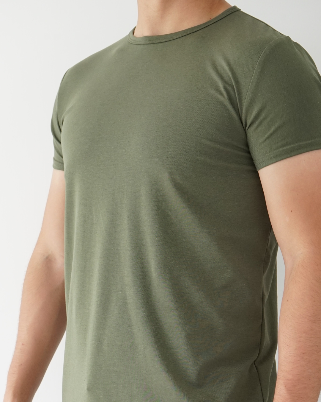 Musk Green T-shirt - Short Sleeve Crew Neck Original Bottom