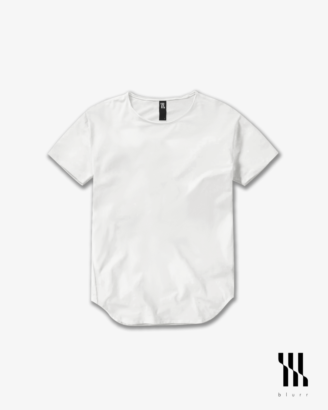 White T-shirt - Short Sleeve Wide Neck Original Bottom
