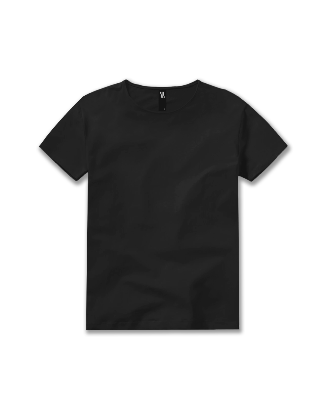 Playera All Black - Cuello abierto inferior recto