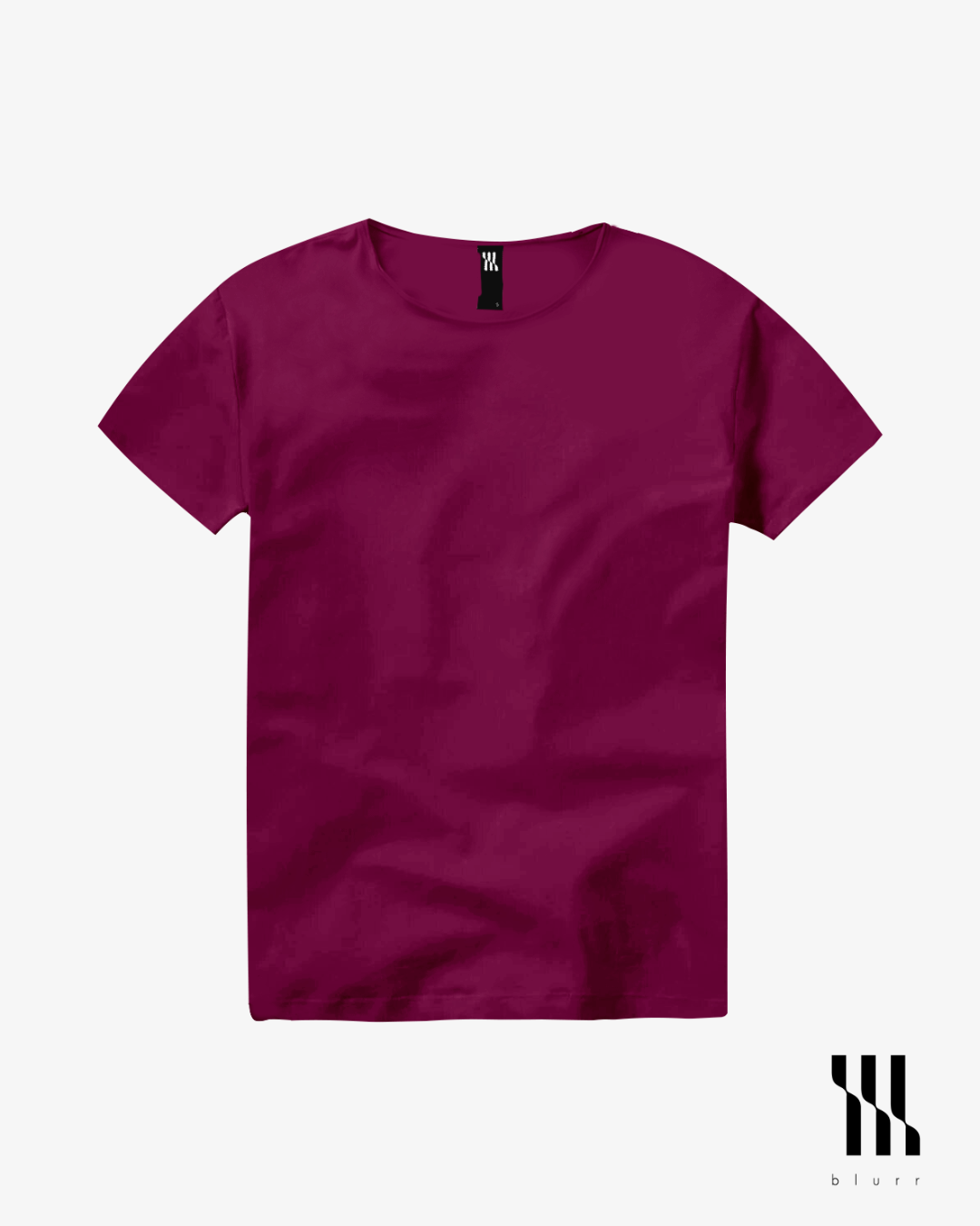 Cherry Wine T-shirt - Short Sleeve Wide Neck Straight Bottom